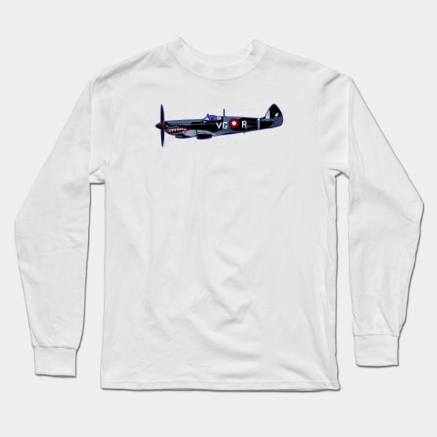 Spitfire Long Sleeve T-Shirt by Midcenturydave